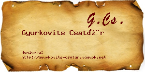 Gyurkovits Csatár névjegykártya